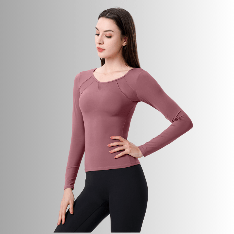 Mesh round neck long sleeve T-shirts
