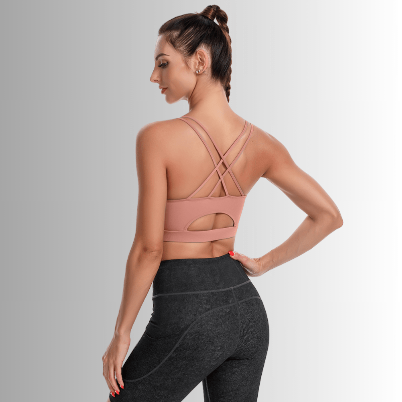 Double cross moderate impact Sports Bra