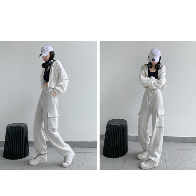 Cloud Grey Y2k Women sweatpants