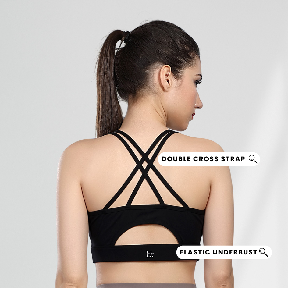 Double cross moderate impact Sports Bra
