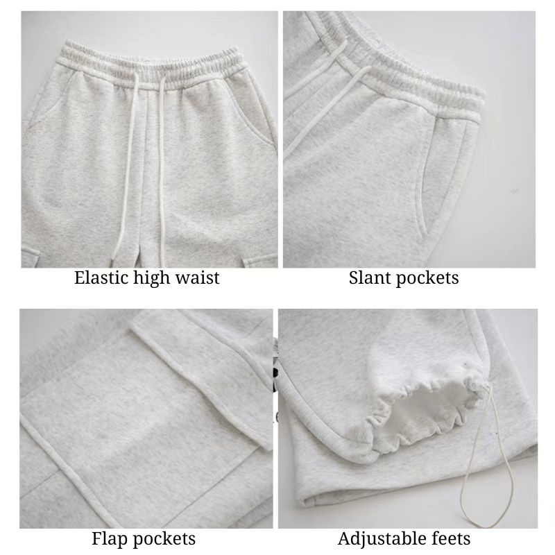 Cloud Grey Y2k Women sweatpants