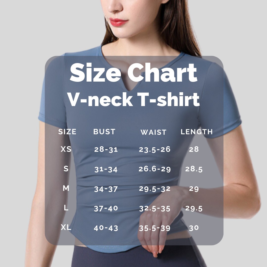 V-neck ruched waist T-shirts